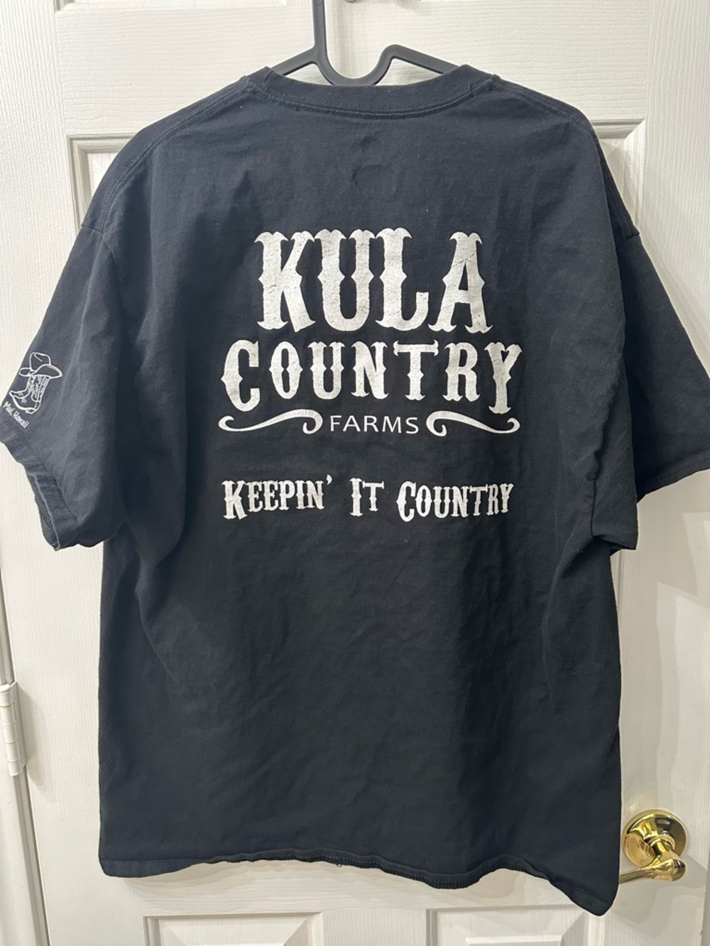 Kula Country Farms T-Shirt Black White Graphic Tee Keepin' It Country Hawaii XL